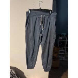 Vuori Performance Joggers Heather Blue Drawstring Sweatpants Womens Activewear